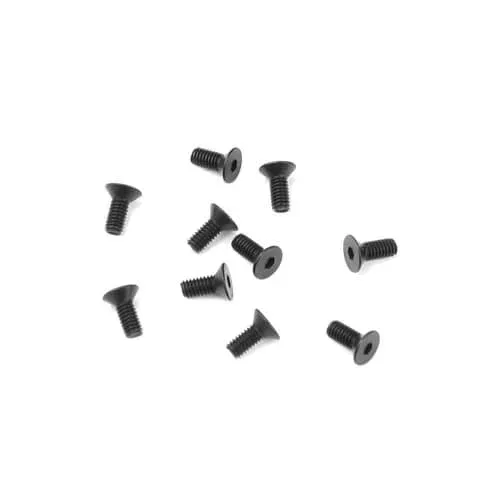 TKR1301 – M2.5x6mm Flat Head Screws (black, 10pcs)
