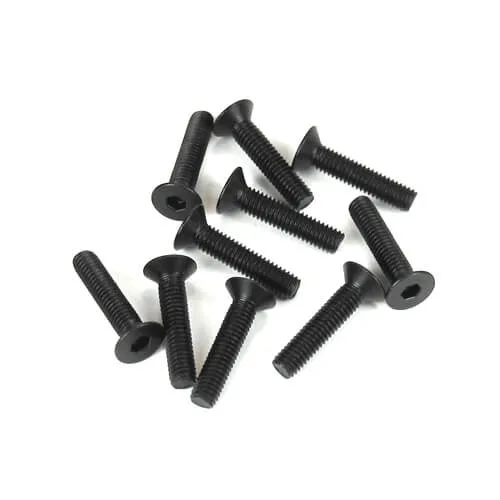 TKR1325 – M3x14mm Flat Head Screws (black, 10pcs)