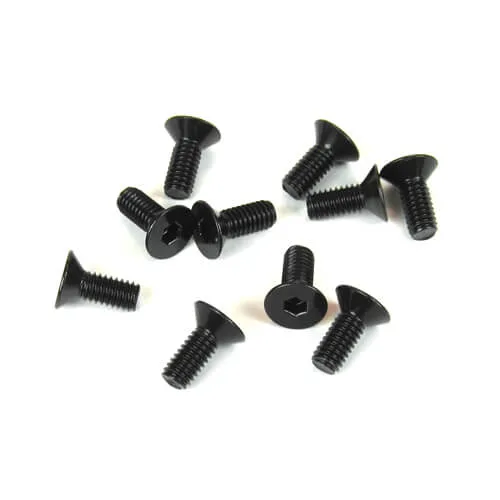 TKR1343 – M4x10mm Flat Head Screws (black, 10pcs)
