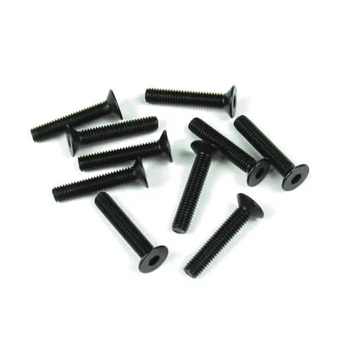 TKR1327 – M3x16mm Flat Head Screws (black, 10pcs)