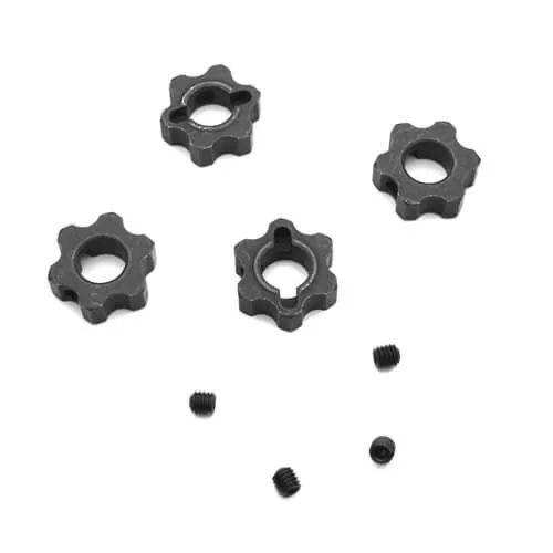 TKR5571M – Wheel Hexes (steel w/ set screw, lightened, 12mm, SCT410/SL)