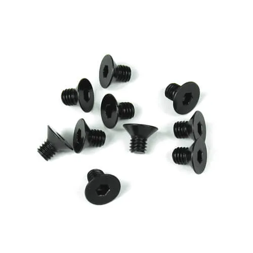 TKR1341 – M4x6mm Flat Head Screws (black, 10pcs)